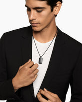 Chevron Tag in Black Titanium, 34mm